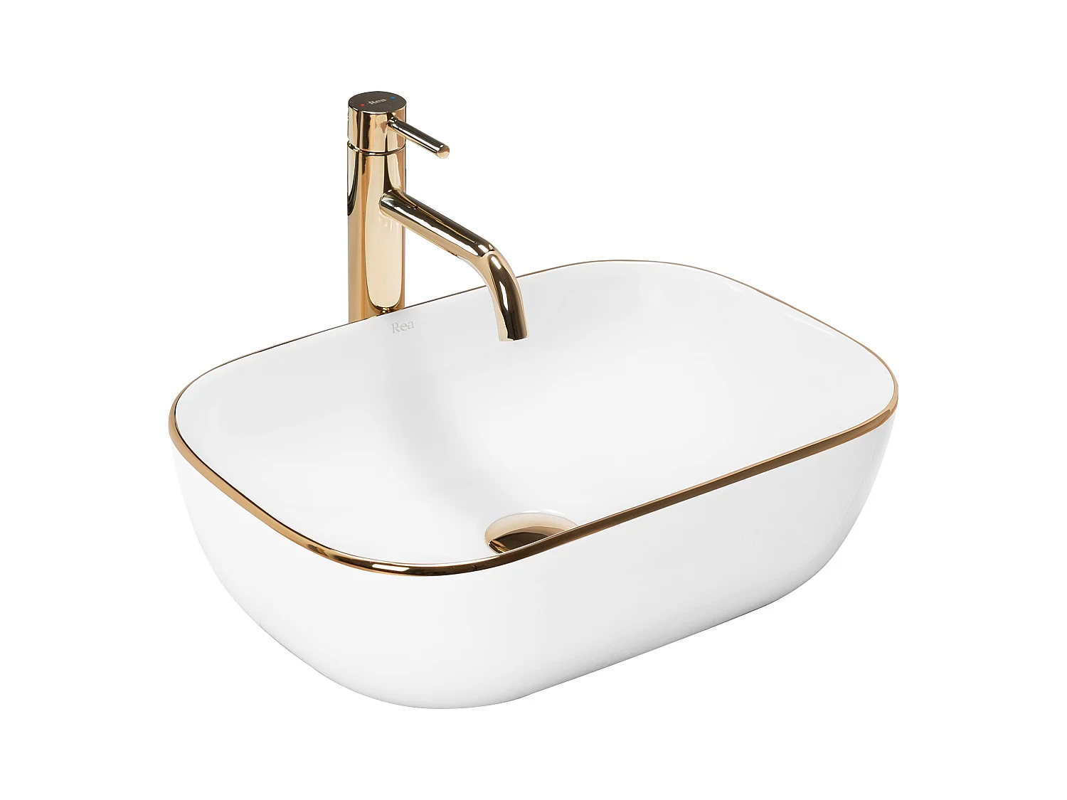 Vasque à poser Rea Belinda white gold