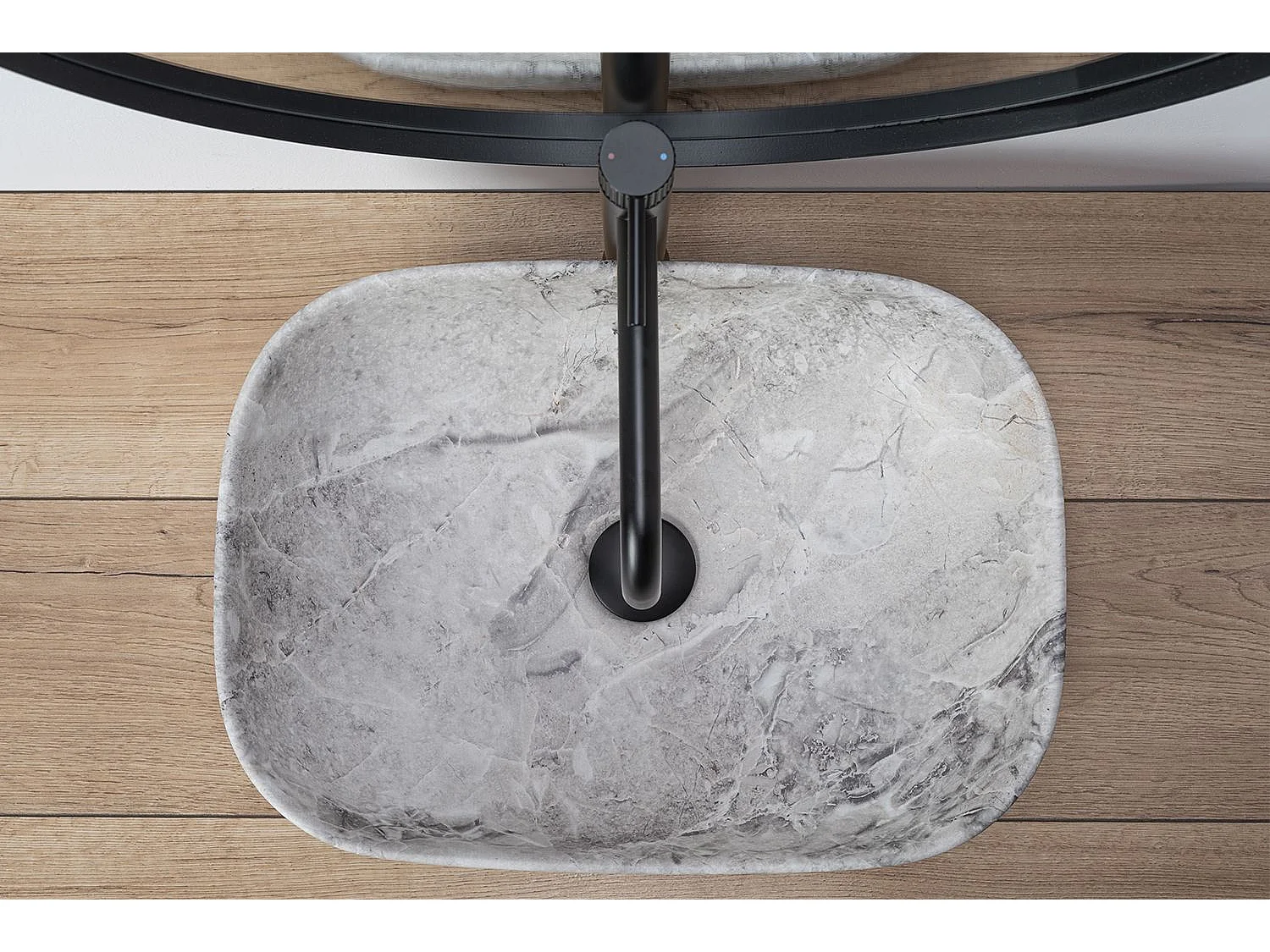 Lavabo Sobre Encimera Rea Livia Stone Beige