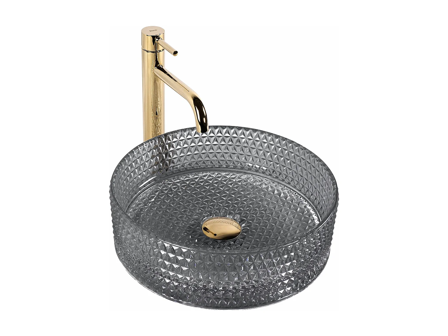 Aufsatzwaschbecken Rea Cristal 35 Black