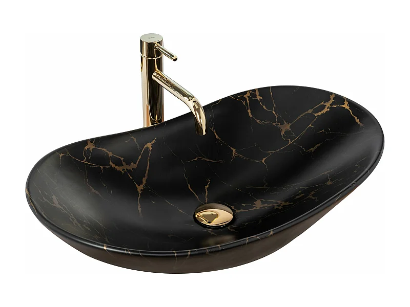 Vasque À Poser Rea Royal Marble Black