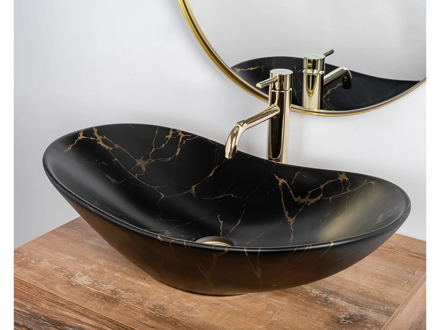 Vasque À Poser Rea Royal Marble Black