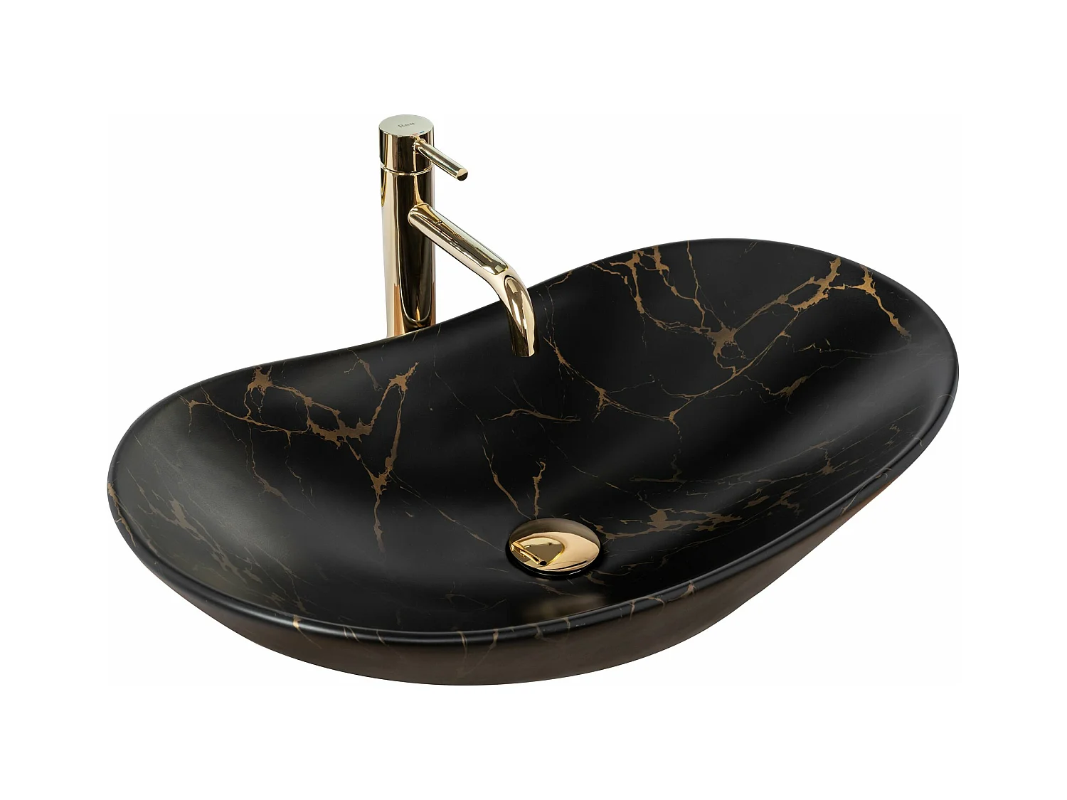 Vasque À Poser Rea Royal Marble Black