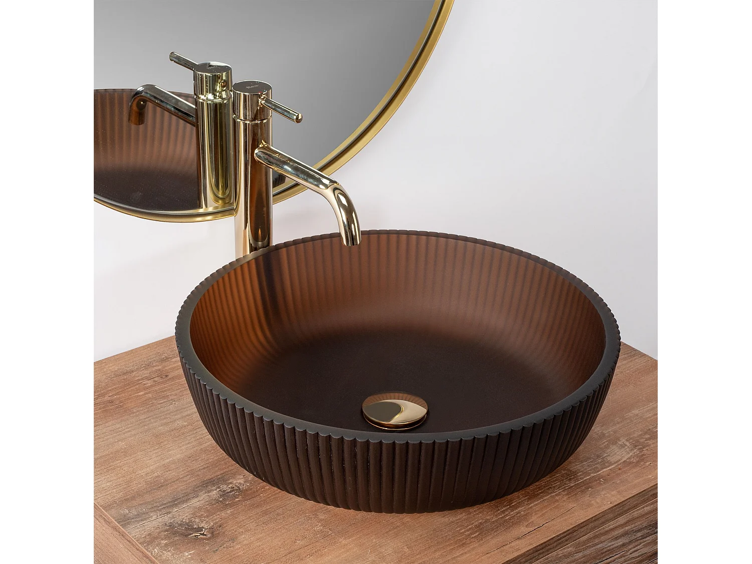 Opzetwastafel Rea Jodi Brown Round