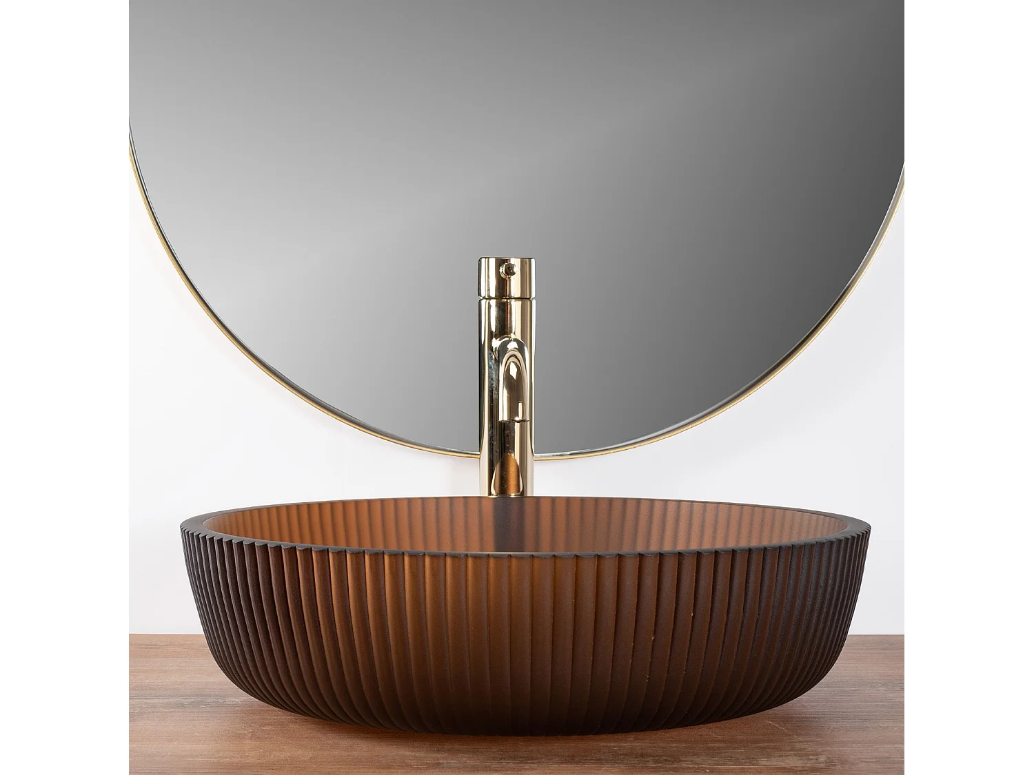 Opzetwastafel Rea Jodi Brown Round