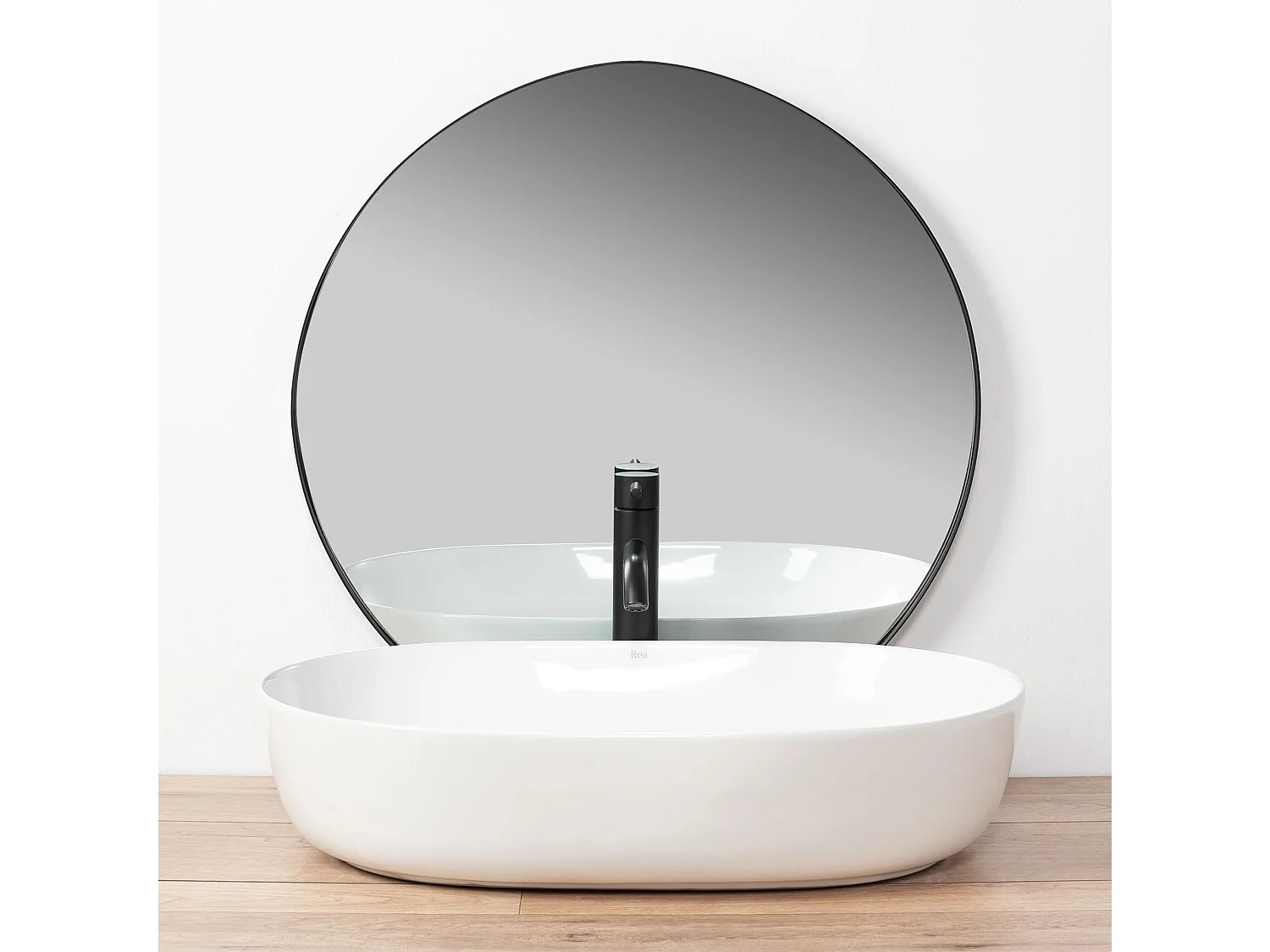 Lavabo Da Appoggio Rea Cleo 61 White