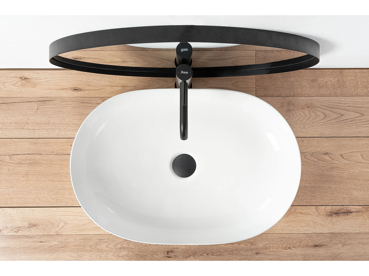 Lavabo Da Appoggio Rea Cleo 61 White