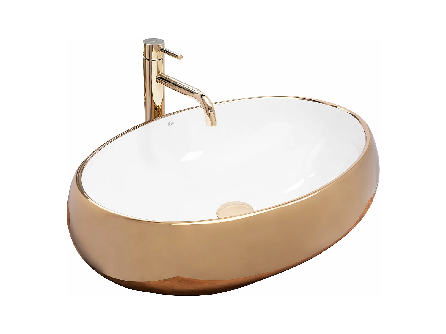 Vasque À Poser Rea Melania White Gold