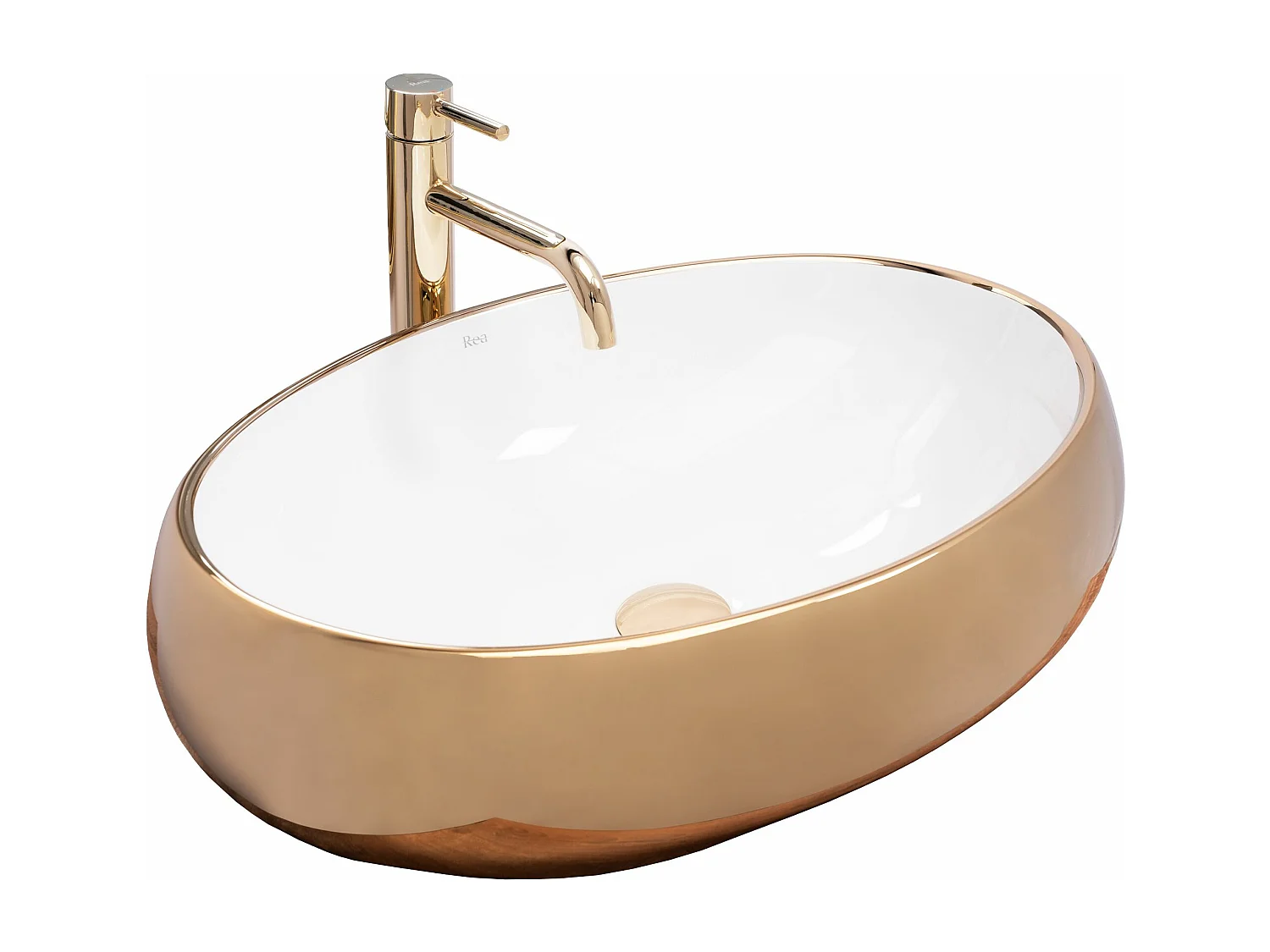 Vasque À Poser Rea Melania White Gold