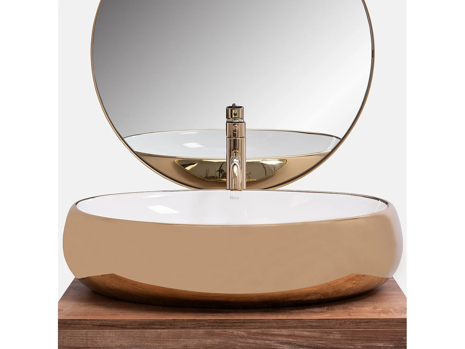 Vasque À Poser Rea Melania White Gold