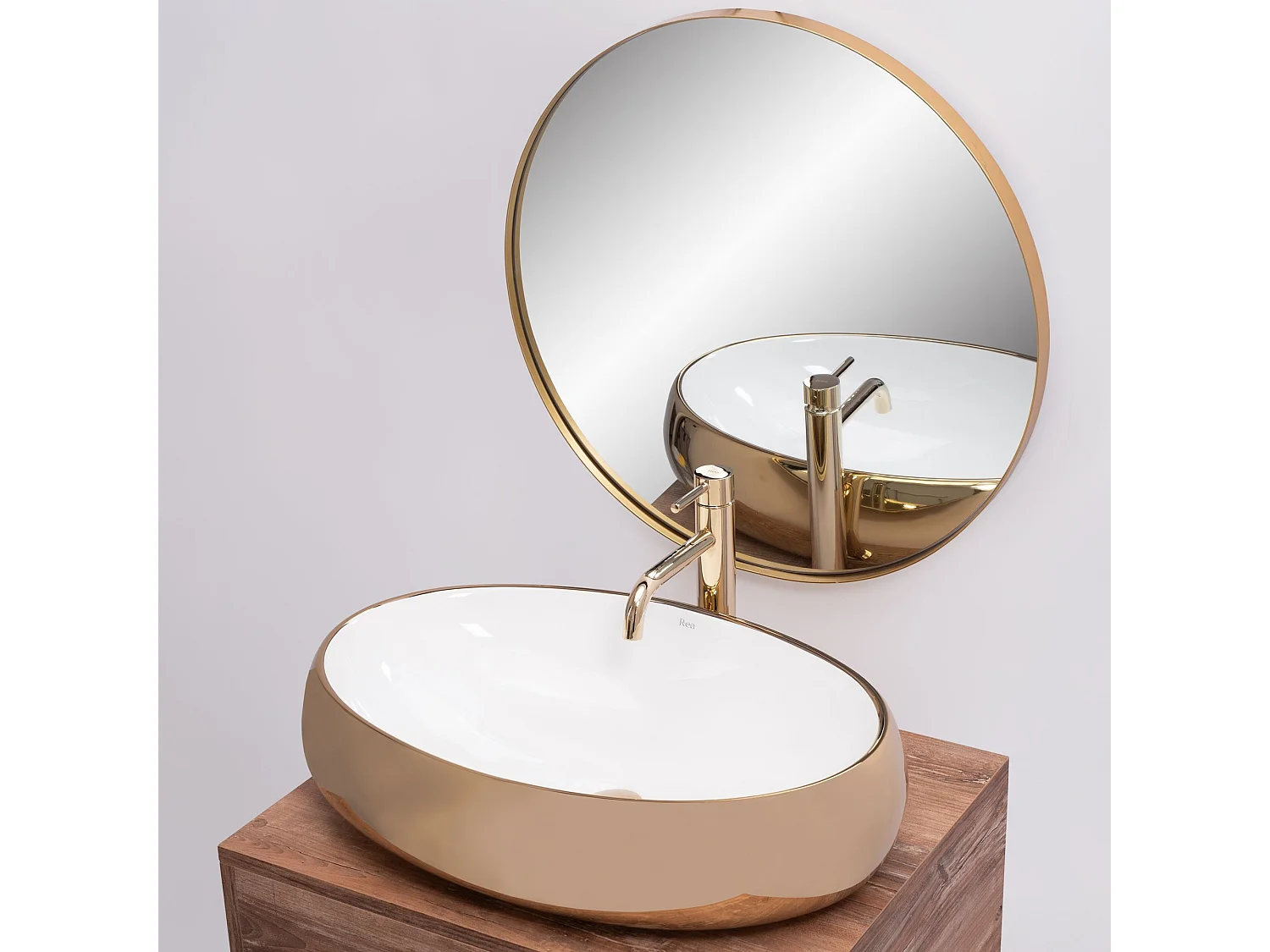 Vasque À Poser Rea Melania White Gold