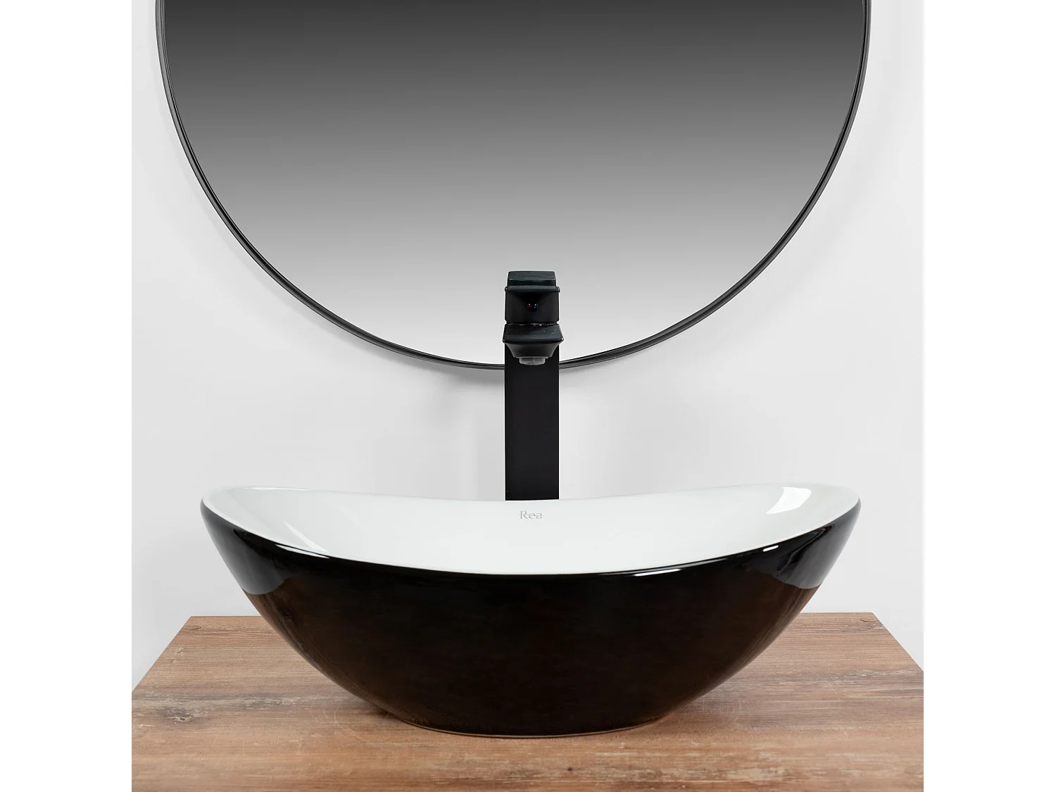 Opzetwastafel Rea Royal Mini Black White