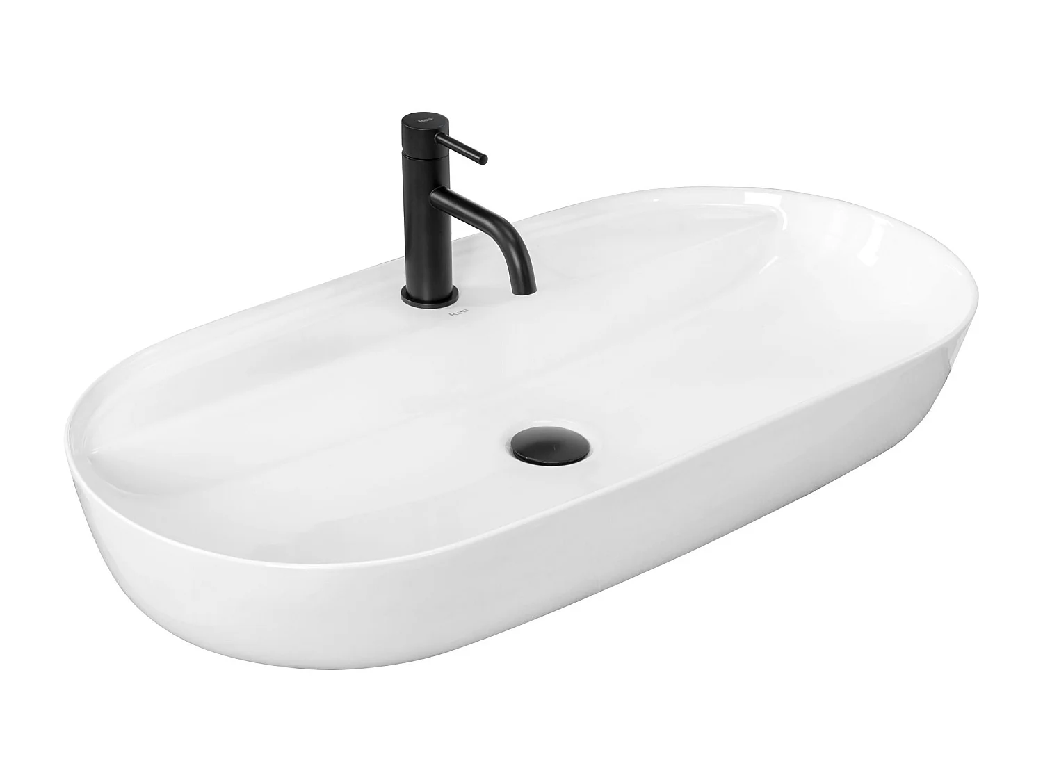 Lavabo Da Appoggio Rea Aura 81 White