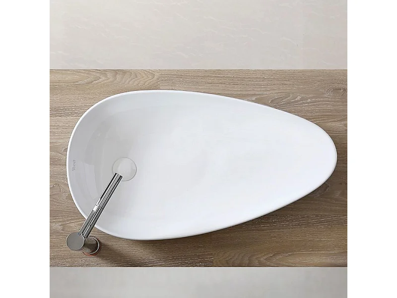 Lavabo Da Appoggio Rea Greta 75 White