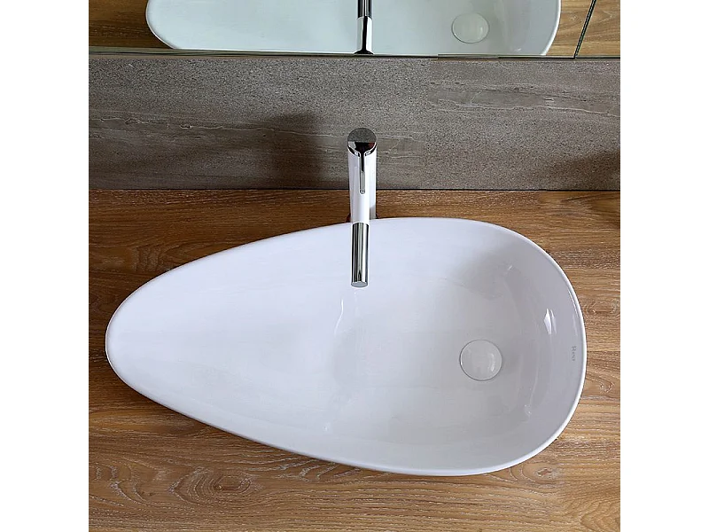 Lavabo Da Appoggio Rea Greta 75 White