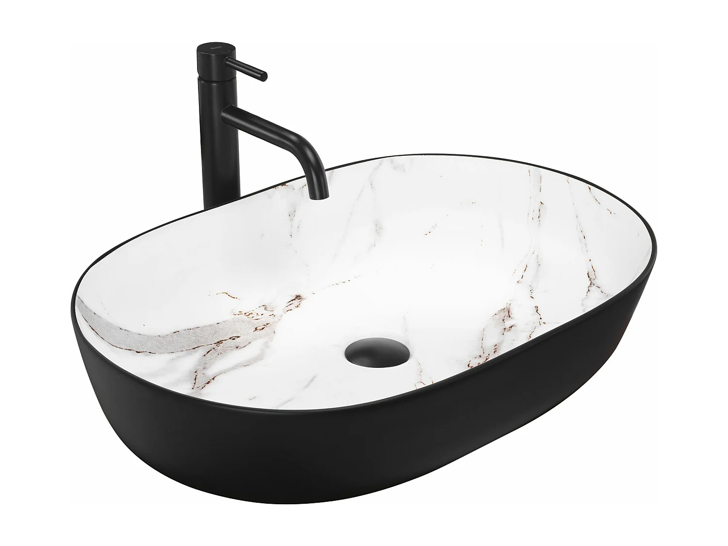 Aufsatzwaschbecken Rea Cleo 61 /Aiax Black