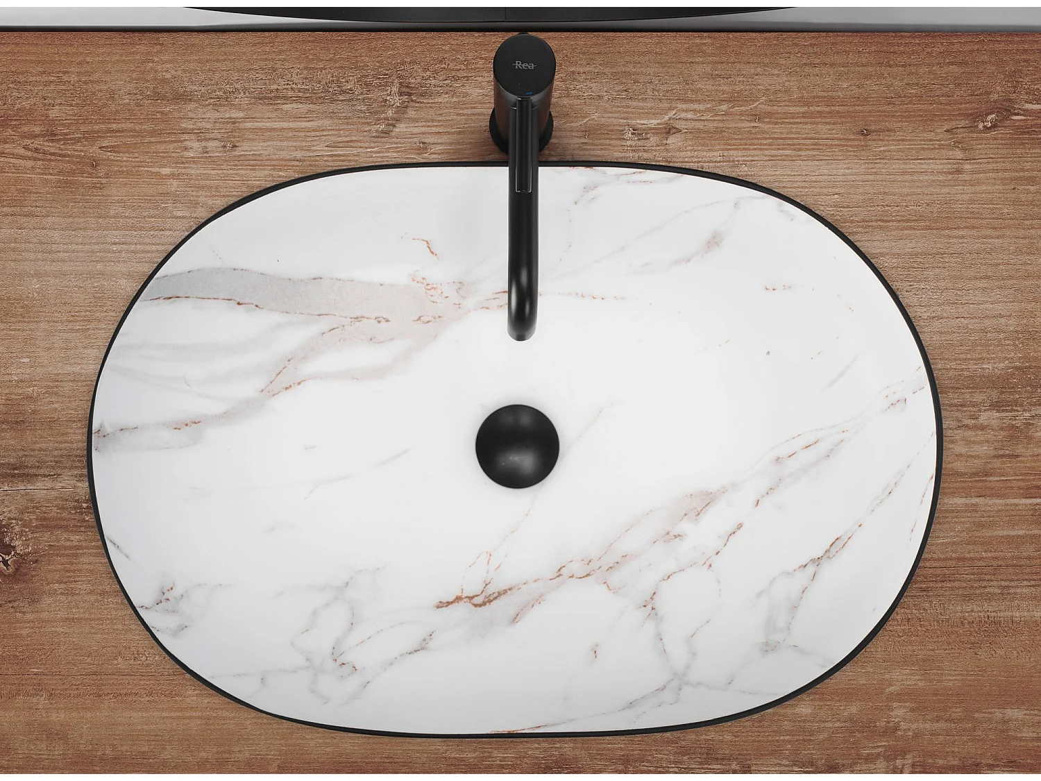 Opzetwastafel Rea Cleo 61 /Aiax Black