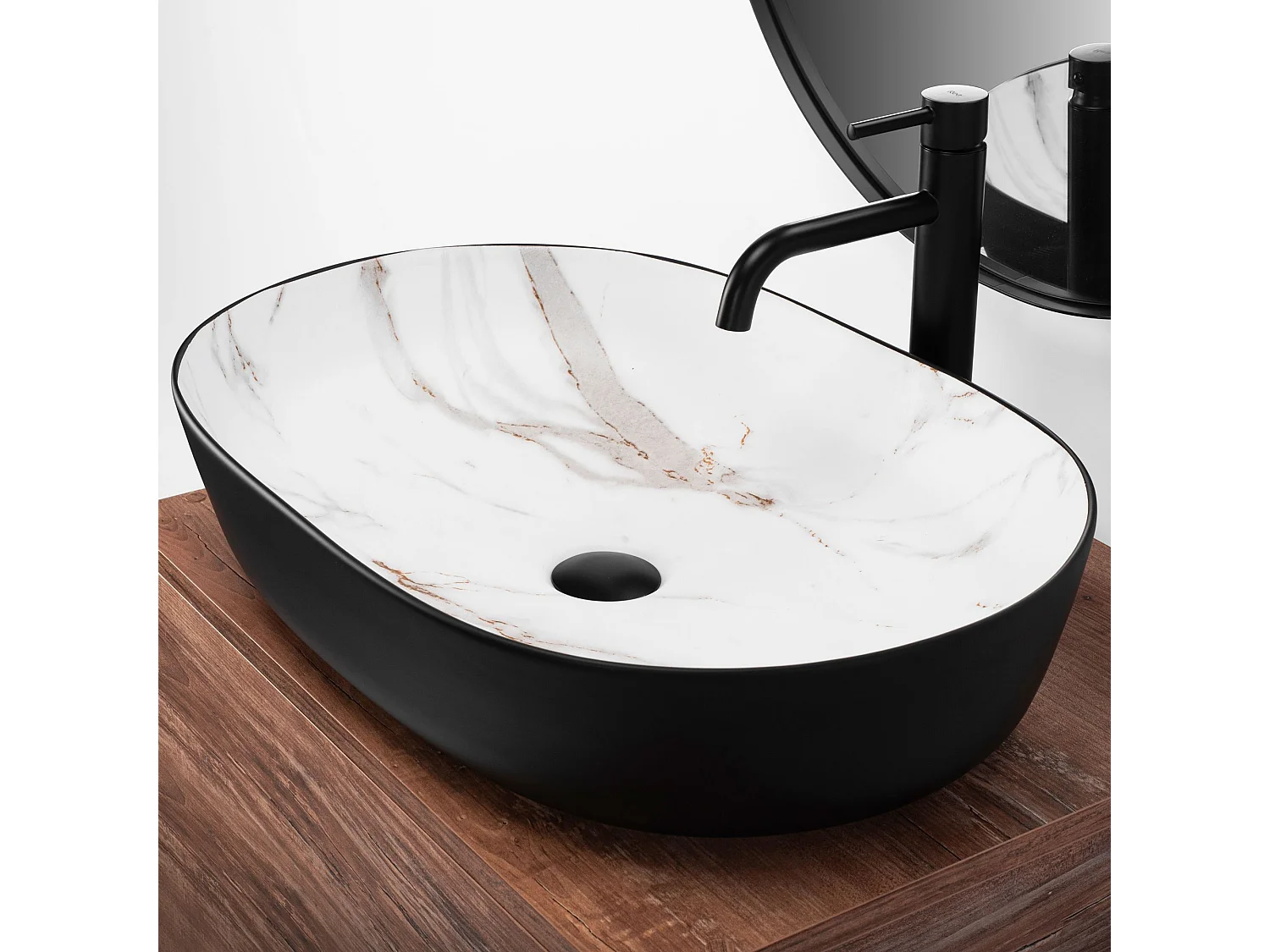 Opzetwastafel Rea Cleo 61 /Aiax Black