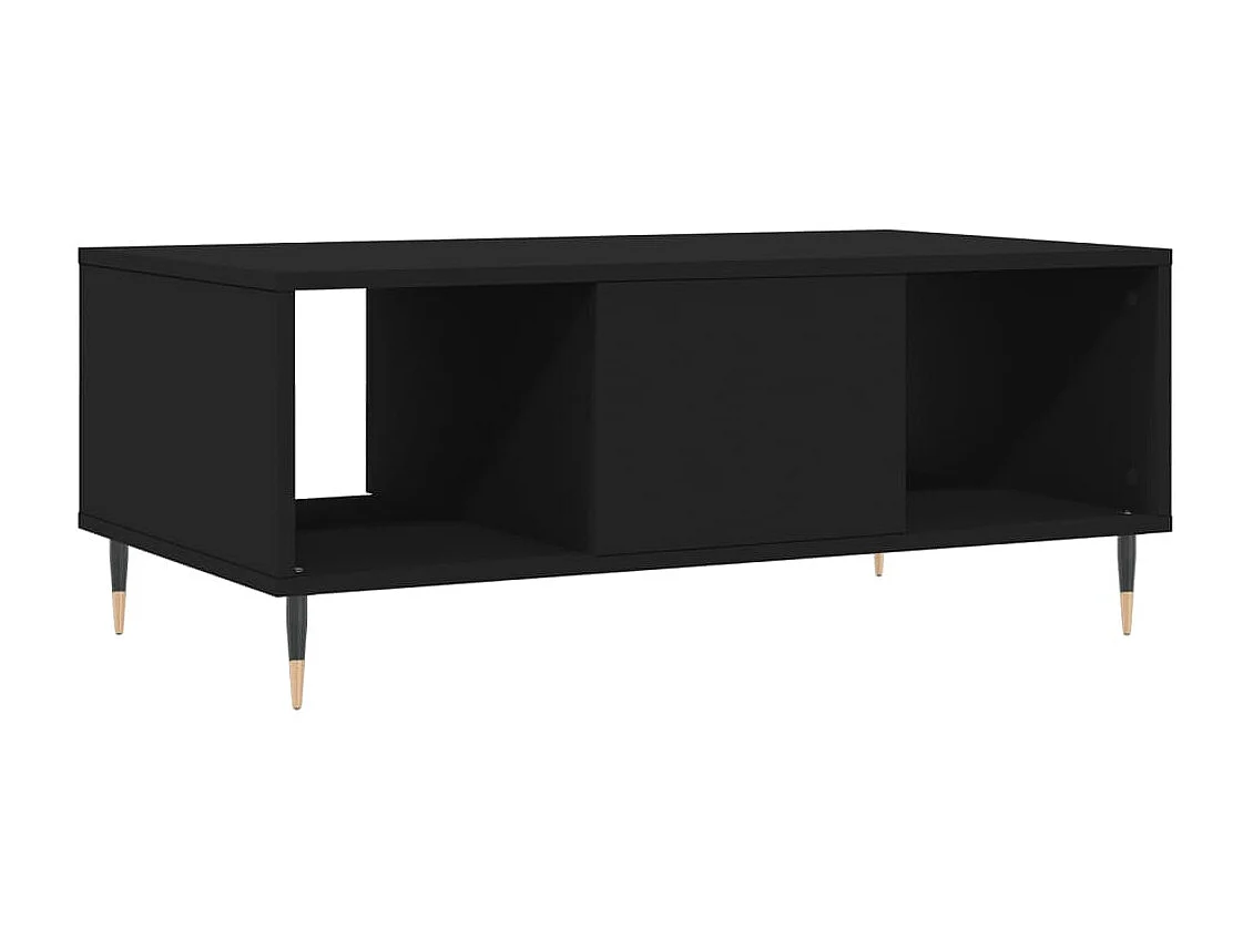 Table basse Noir 90x50x36,5 cm Bois d'ingénierie