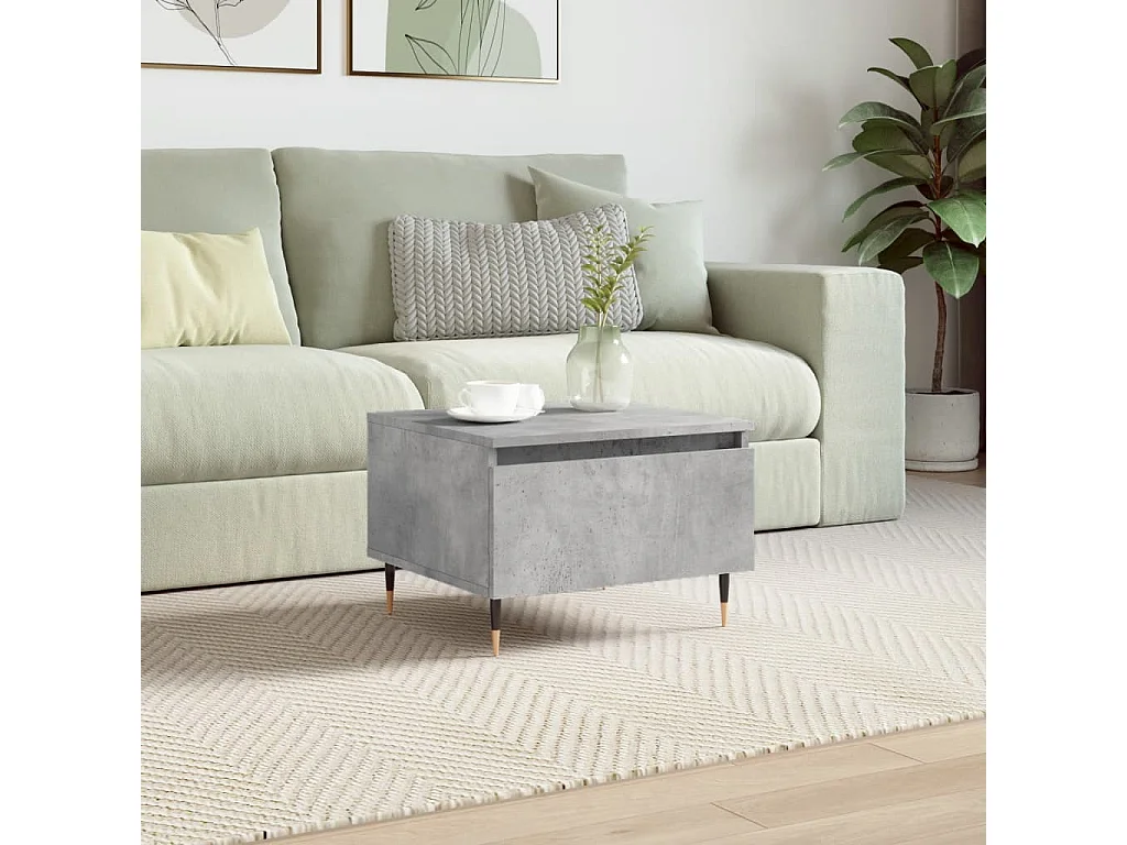 Mesa de centro 50x46x35 cm derivados de madeira cinza-cimento