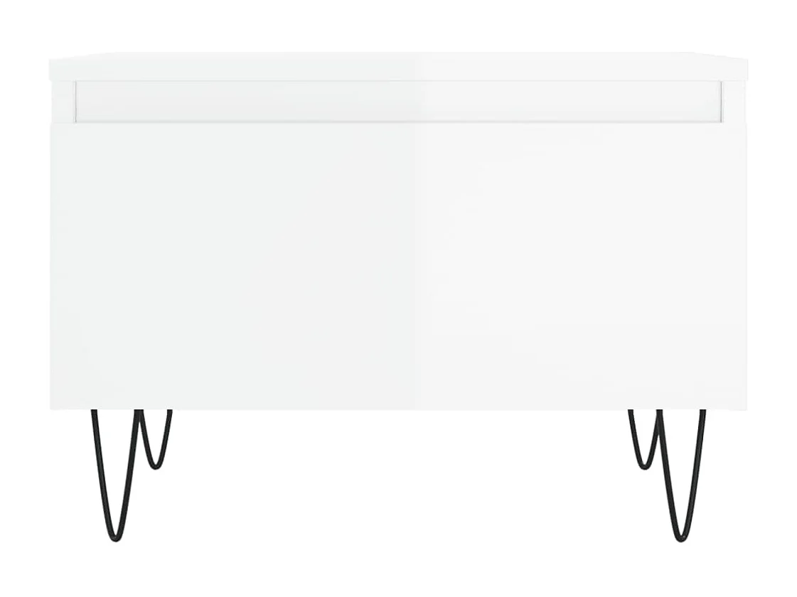 Tables basses 2 pcs blanc brillant 50x46x35cm bois d'ingénierie