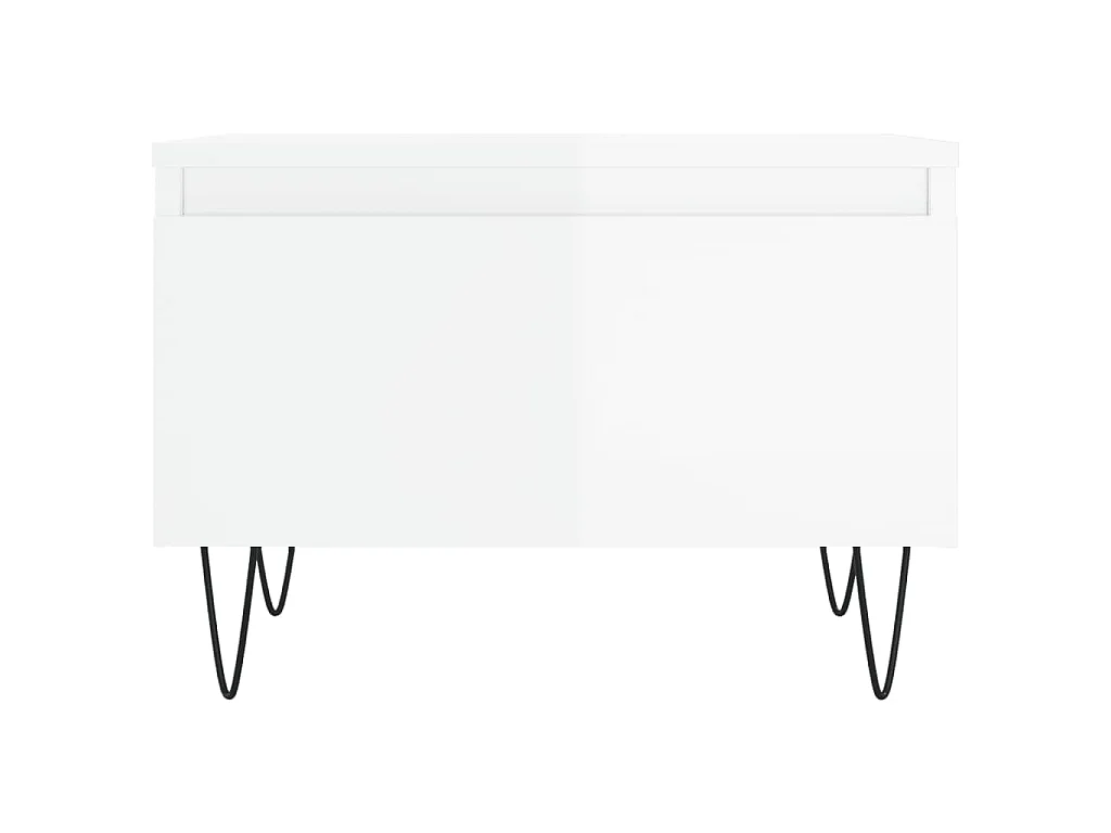 Tables basses 2 pcs blanc brillant 50x46x35cm bois d'ingénierie
