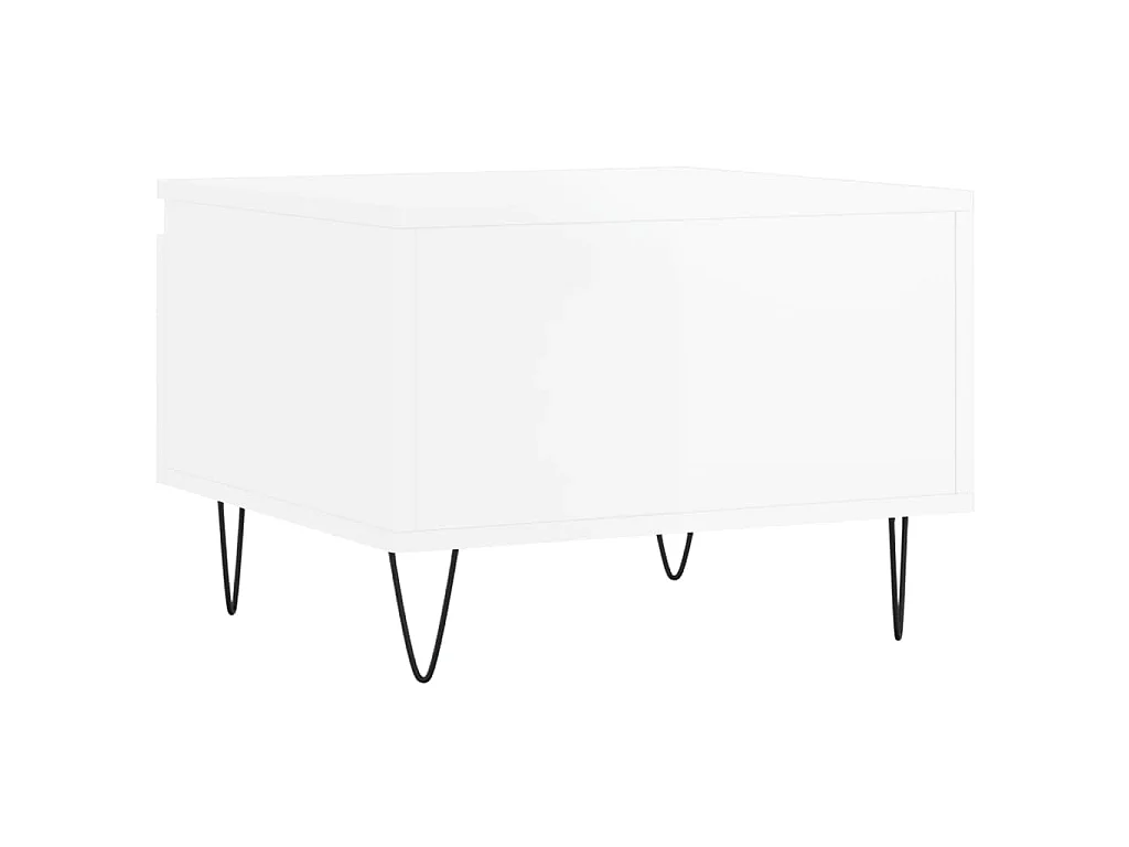 Tables basses 2 pcs blanc brillant 50x46x35cm bois d'ingénierie