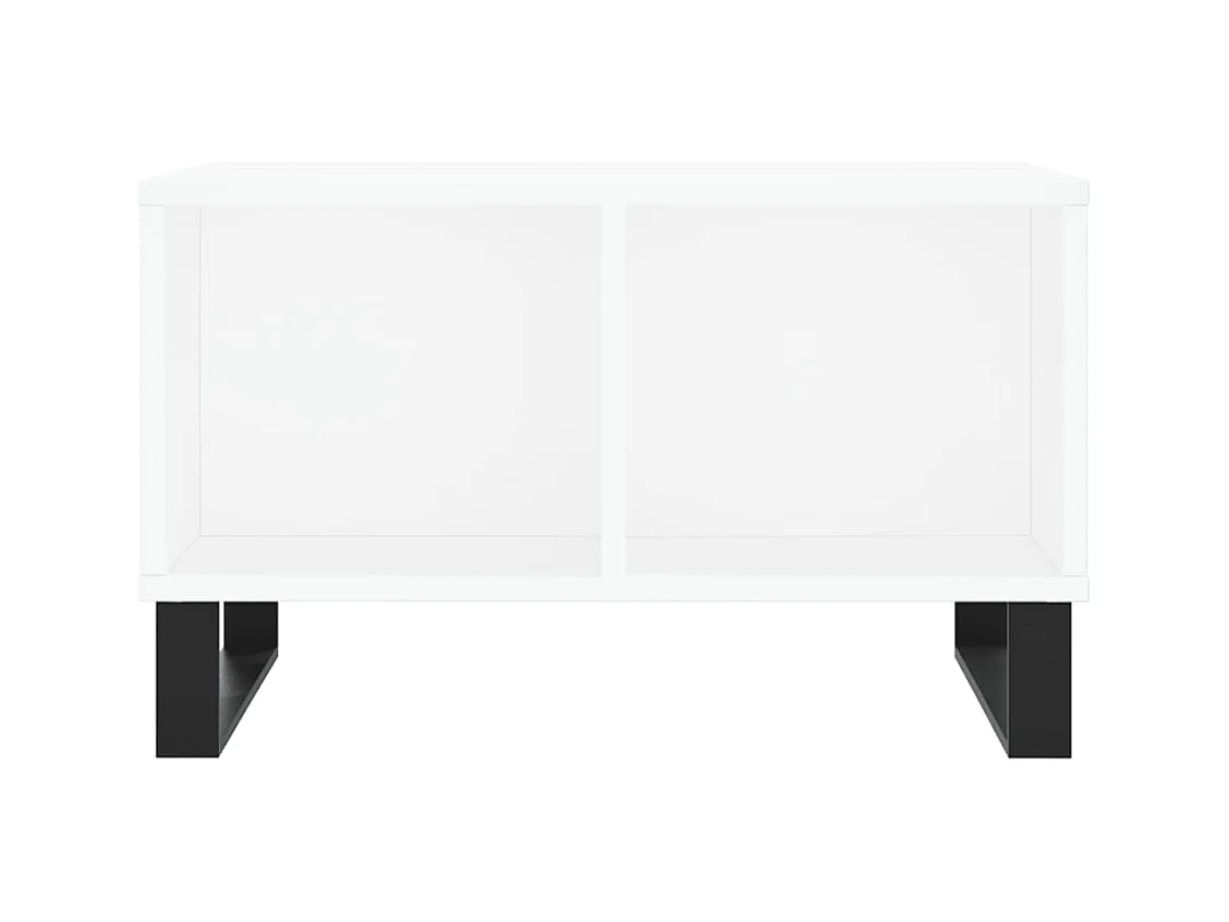 Table basse Blanc 60x50x36,5 cm Bois d'ingénierie