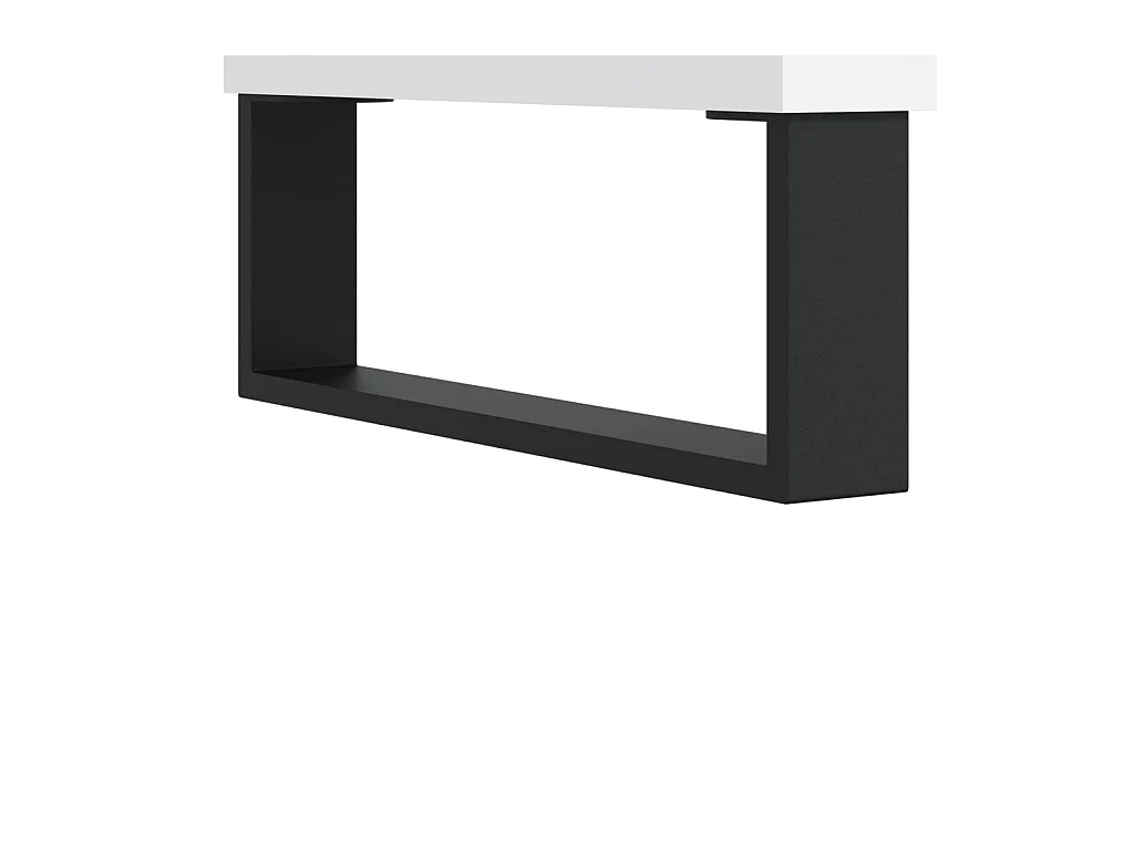 Table basse Blanc 60x50x36,5 cm Bois d'ingénierie