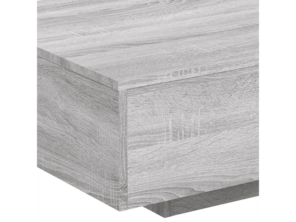 Salontafel met LED-verlichting 85x55x31 cm grijs sonoma eiken