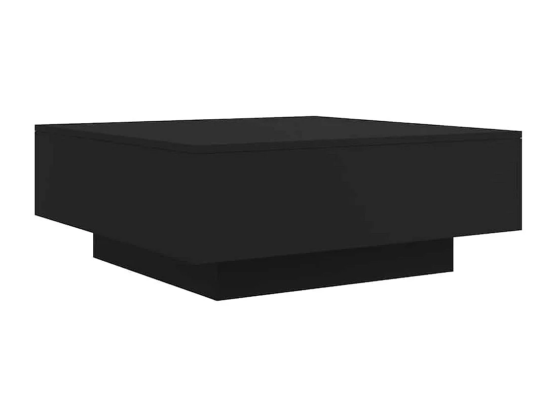 Table basse noir 80x80x31 cm bois d'ingénierie