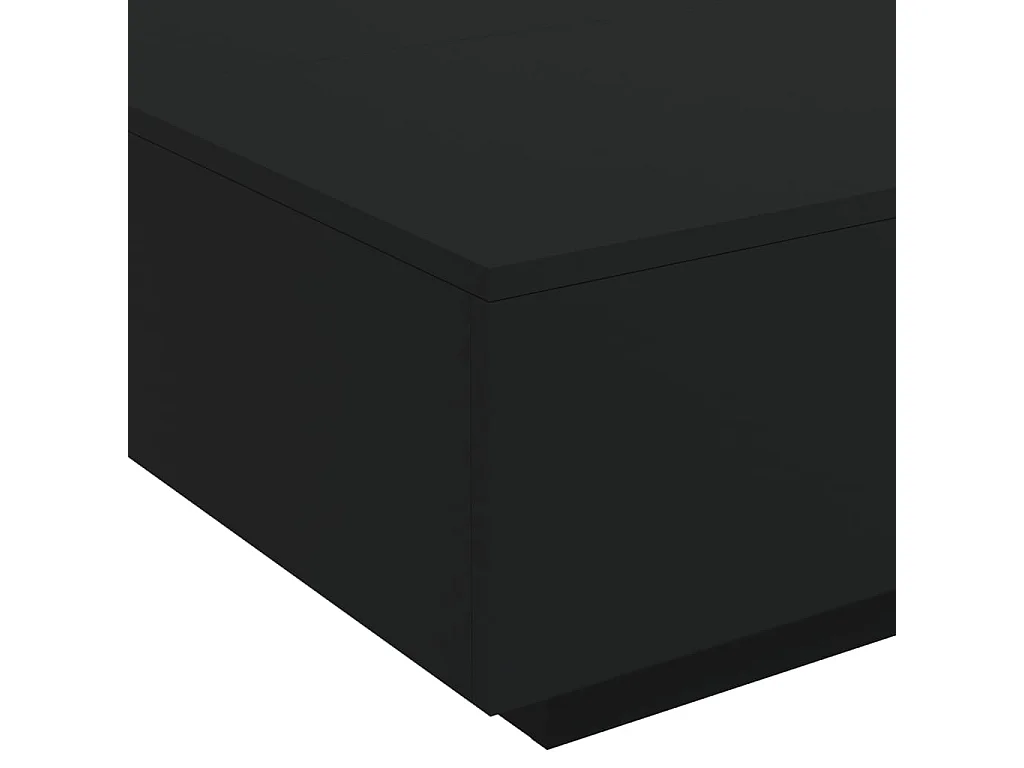 Table basse noir 80x80x31 cm bois d'ingénierie