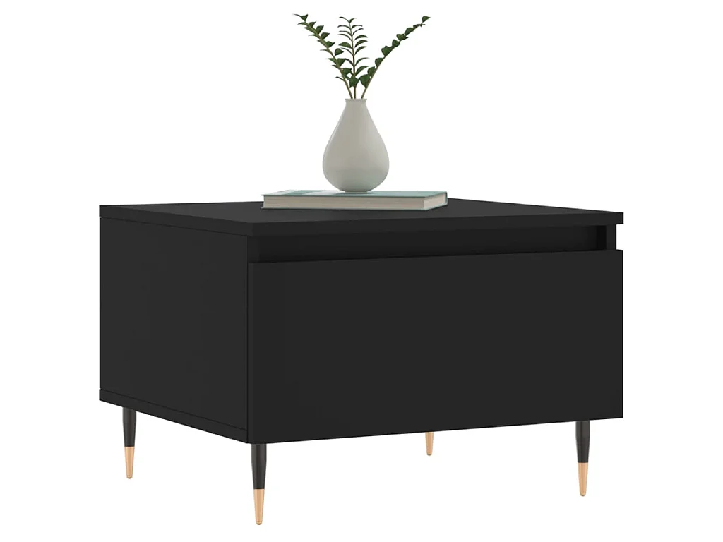 Tavolini da Salotto 2pz Neri 50x46x35 cm in Legno Multistrato