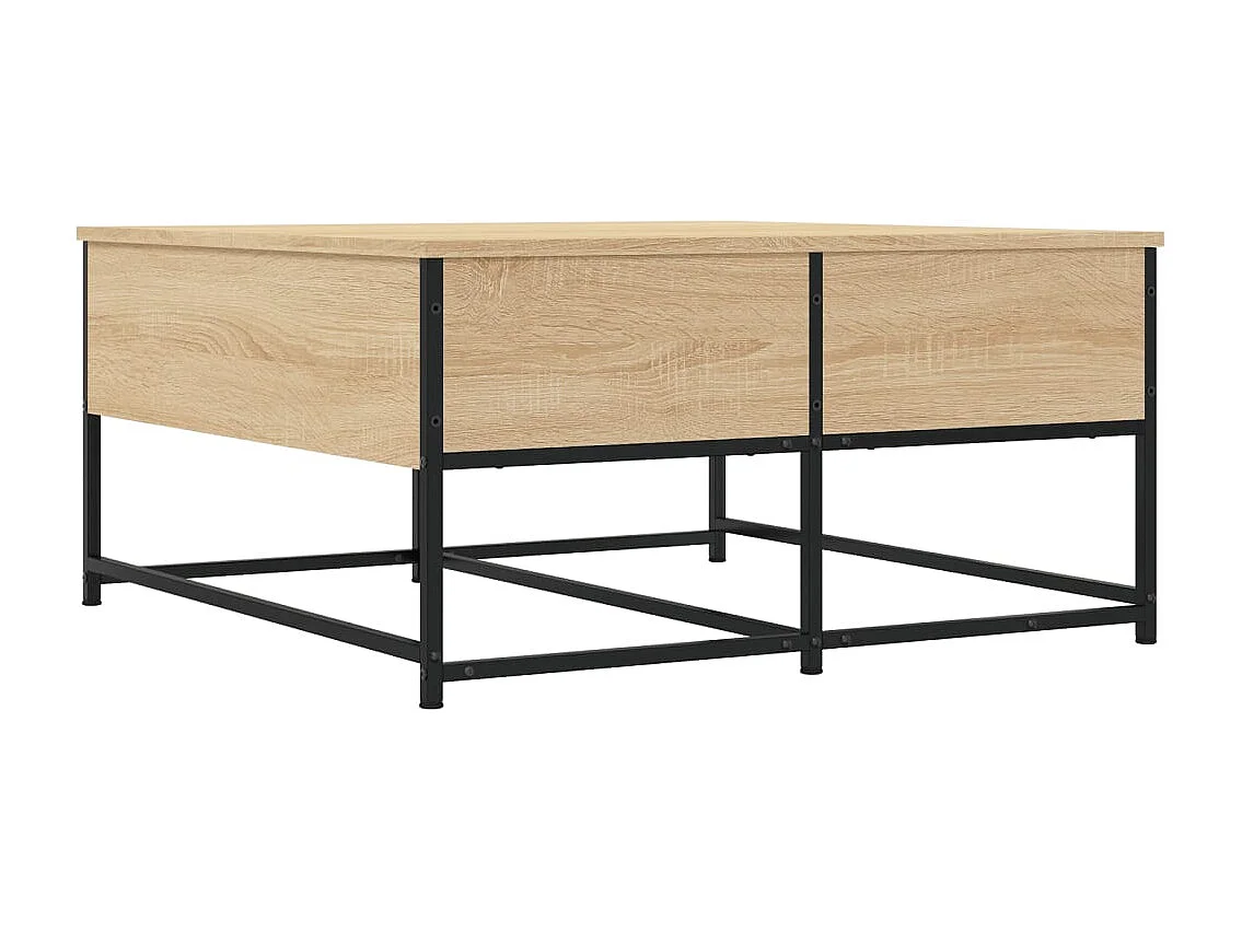 Table basse chêne sonoma 80x80x40 cm bois d'ingénierie