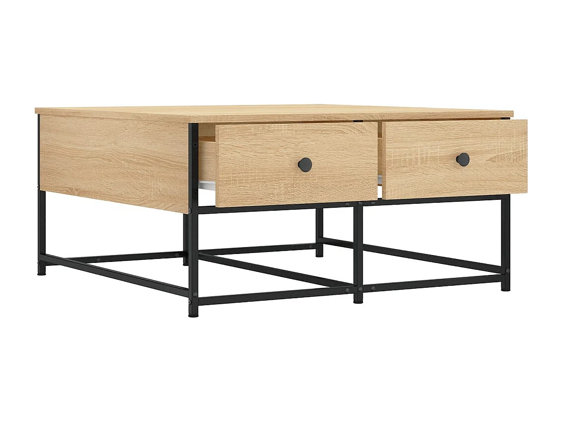 Tavolino da Salotto Rovere Sonoma 80x80x40 cm Legno Multistrato