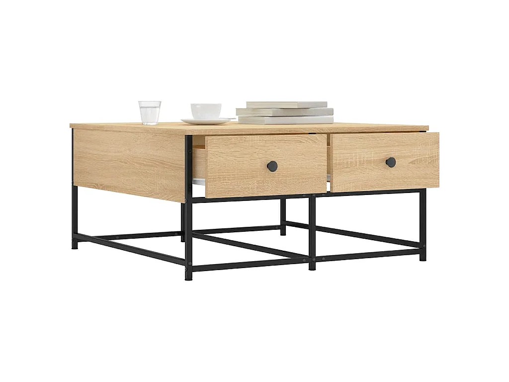 Couchtisch Sonoma-Eiche 80x80x40 cm Holzwerkstoff
