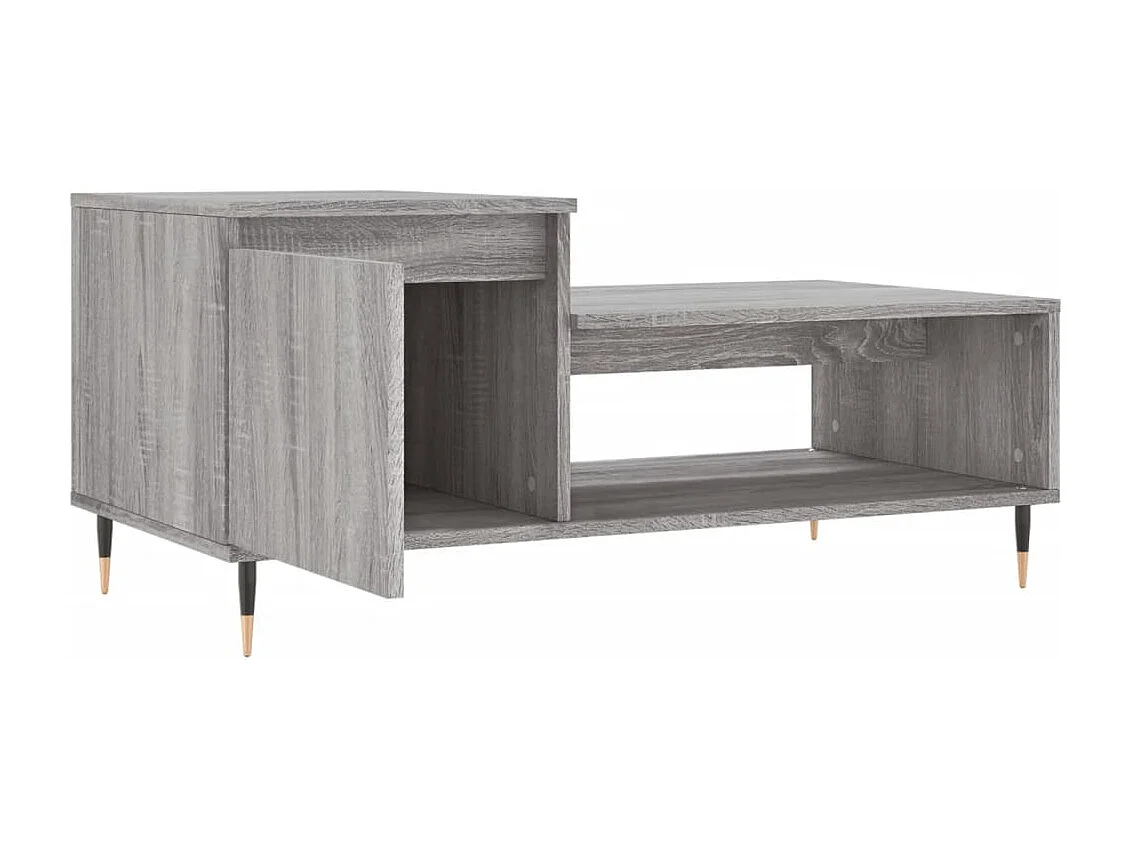 Table basse Sonoma gris 100x50x45 cm Bois d'ingénierie