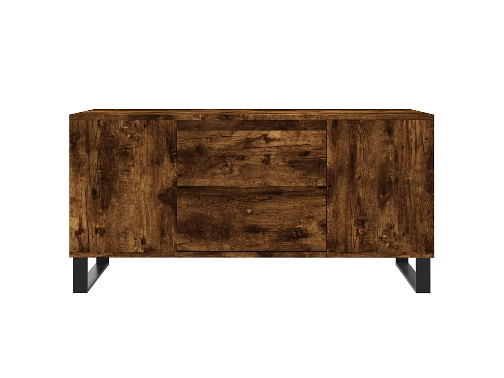 Salontafel 102x44,5x50 cm bewerkt hout gerookt eikenkleurig