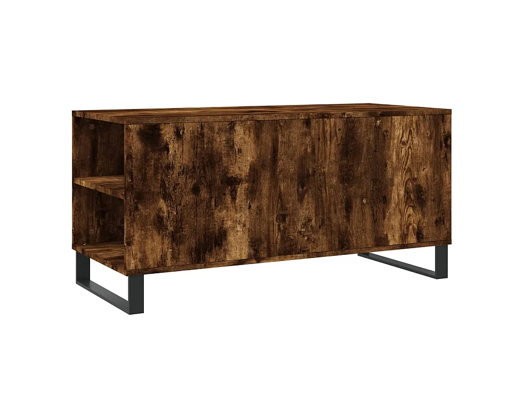 Salontafel 102x44,5x50 cm bewerkt hout gerookt eikenkleurig