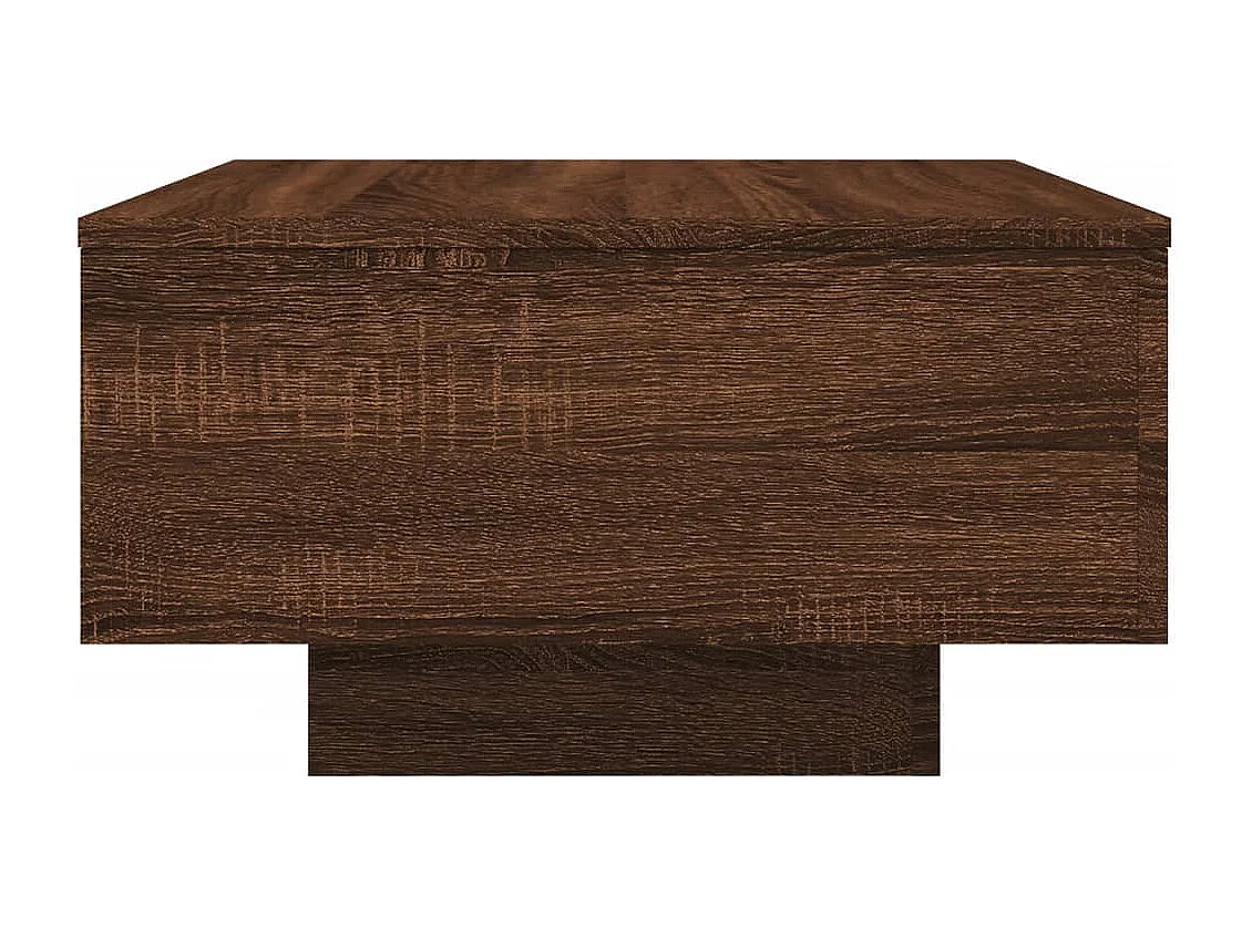 Mesa de centro com luzes LED 55x55x31 cm carvalho castanho