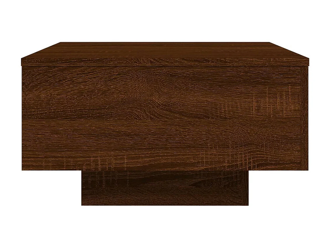 Mesa de centro com luzes LED 55x55x31 cm carvalho castanho