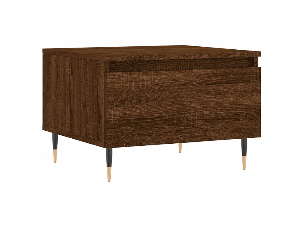 Salontafels 2 st 50x46x35 cm bewerkt hout bruin eikenkleur