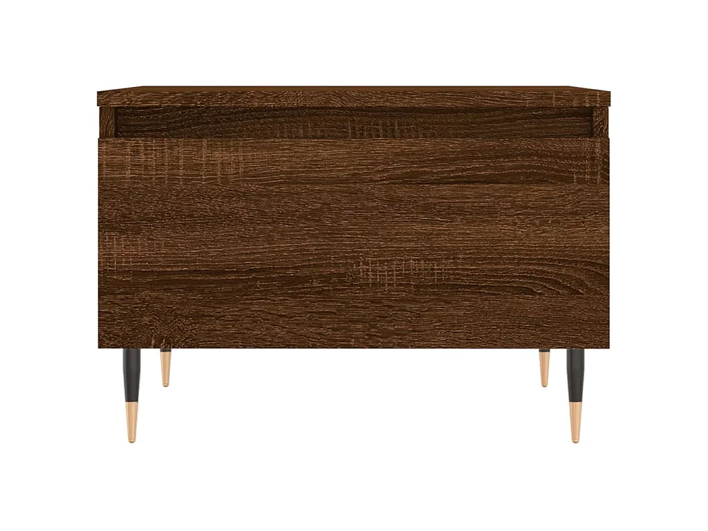 Salontafels 2 st 50x46x35 cm bewerkt hout bruin eikenkleur