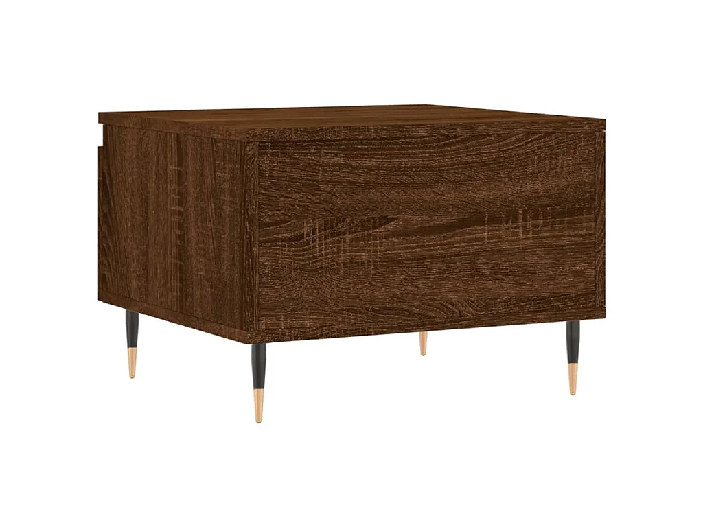 Salontafels 2 st 50x46x35 cm bewerkt hout bruin eikenkleur