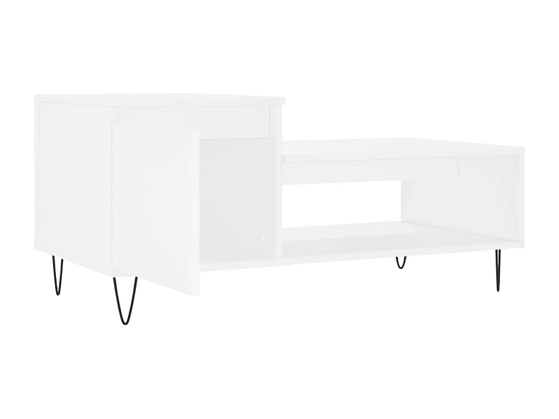 Couchtisch Weiß 100x50x45 cm Holzwerkstoff