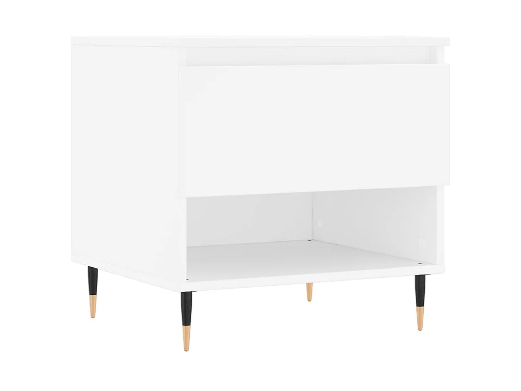 Table basse blanc 50x46x50 cm bois d’ingénierie