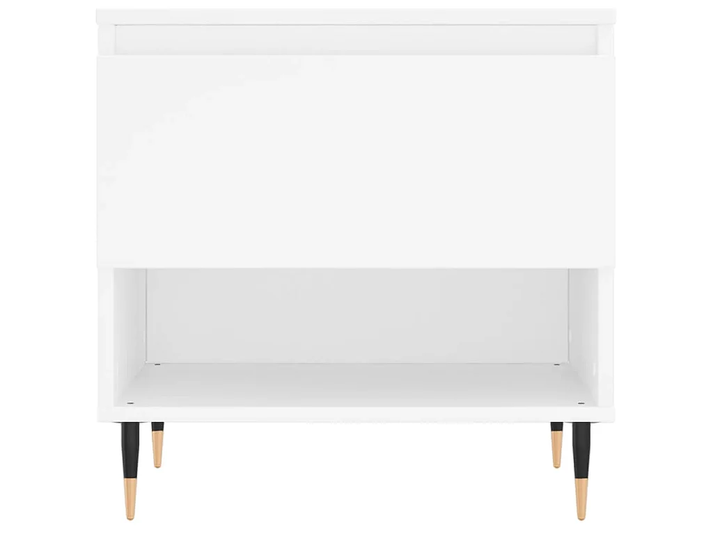 Table basse blanc 50x46x50 cm bois d’ingénierie
