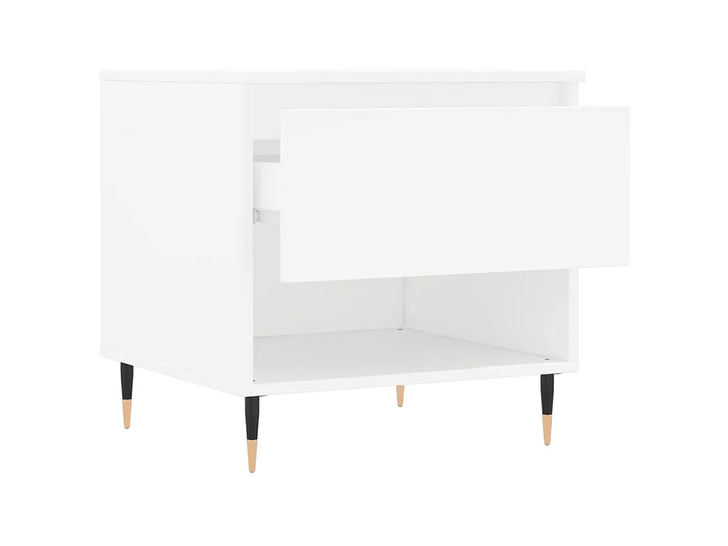 Table basse blanc 50x46x50 cm bois d’ingénierie