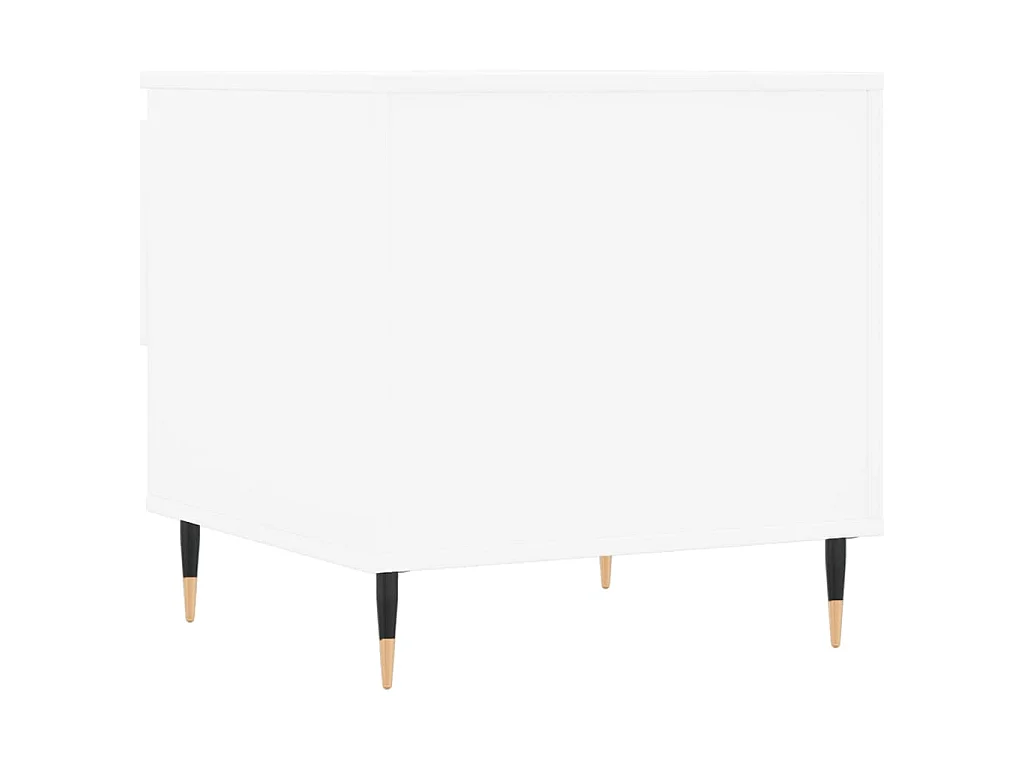 Table basse blanc 50x46x50 cm bois d’ingénierie