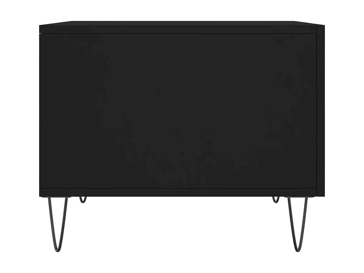 Tables basses 2 pcs noir 50x50x40 cm bois d'ingénierie