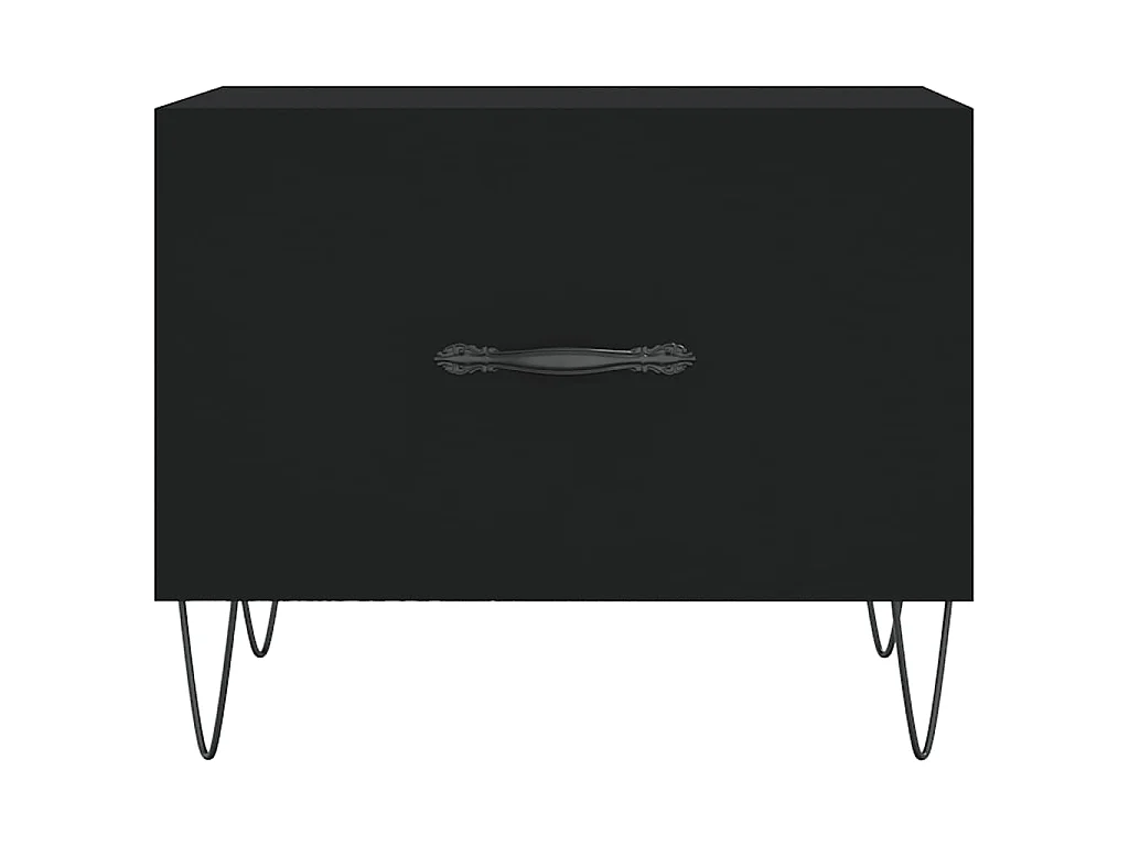 Tables basses 2 pcs noir 50x50x40 cm bois d'ingénierie